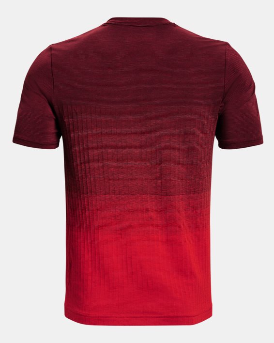 Men's UA Seamless Lux Short Sleeve, Red, pdpMainDesktop image number 5